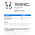 thumbnail image 2 of Front and Rear Control Arm Ball Joint Tie Rod and Sway Bar Link Kit - Compatible with 2008 - 2009 GMC Envoy, 2 of 2