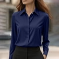 thumbnail image 2 of BWASD Sweatshirt for Women Long Sleeve Satin Solid Color Shirts Slim Fit Shirt Winter Going Out Tops Blue Size L Lightweight Sweaters Winter Clothes 2026, 2 of 9