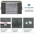 thumbnail image 2 of Large Storage Bags, 8 Pack Clothes Storage Bins Foldable Closet Organizers Storage Containers with Durable Handles Thick Fabric for Blanket Comforter Clothing Bedding 90 L (Gray), 2 of 6