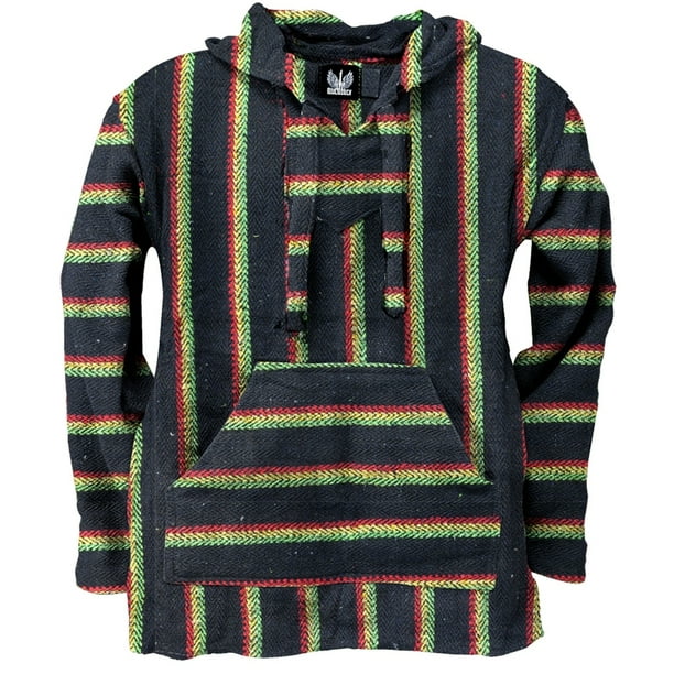 Old Glory Rasta Stripe Woven Baja Hoodie
