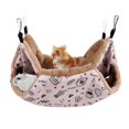 thumbnail image 3 of Cute Pet Squirrel Hamster Hammock Small Animals Hanging Bed Mat House Cage Nest 34x34cm, 3 of 8