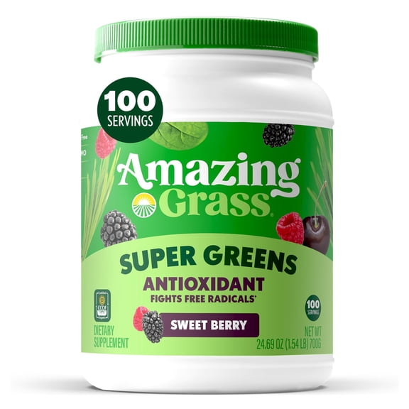 Amazing Grass, Super Greens Antioxidant Powder, Sweet Berry, 100 Servings