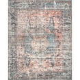 thumbnail image 3 of nuLOOM Cammy Machine Washable Faded Vintage Medallion Area Rug, 7' x 9', Blue, 3 of 10