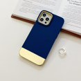 thumbnail image 3 of Compatible with iPhone 14 Pro Max Plating Case Fashion Luxury Electroplated Cover Ultra Thin Slim 3 in 1 Camera Protection Cover for iPhone 14 Pro Max Women Girls Men Blue, 3 of 11