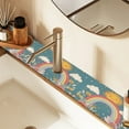 thumbnail image 2 of Yayeee Faucet Mat for Kitchen Sink 14.7" Diatomite Long Splash Guard Pad, Blue Rainbow, 2 Pack, 2 of 7