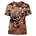 thumbnail image 1 of Outils de Barbier Rétro Classique Col Rond Manches Courtes T-Shirt d'Été pour Hommes Impression 3D Tendance Hip Hop Personnalité Mode Goût Haut, 1 of 5
