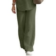 thumbnail image 4 of FASHIONWT Basic Loose Loungwear Long Sleeve Shirts Baggy Pants Summer Women Outfit Sets, 4 of 4