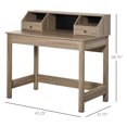 thumbnail image 3 of HOMCOM Modern Computer Desk with Drawers and Shelves, Study Writing Table, 3 of 10