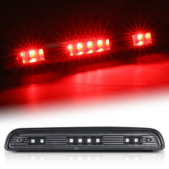 Magshion Third 3rd Brake Light, Car LED Brake Light For 1992-1996 Ford F-150, 1992-1996 Bronco, 1992-1997 Ford F-250, Black Housing Clear Lens