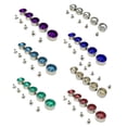 thumbnail image 3 of 5 piezas de remaches ligeros de imitación de diamantes para joyería. 白色, 3 of 9