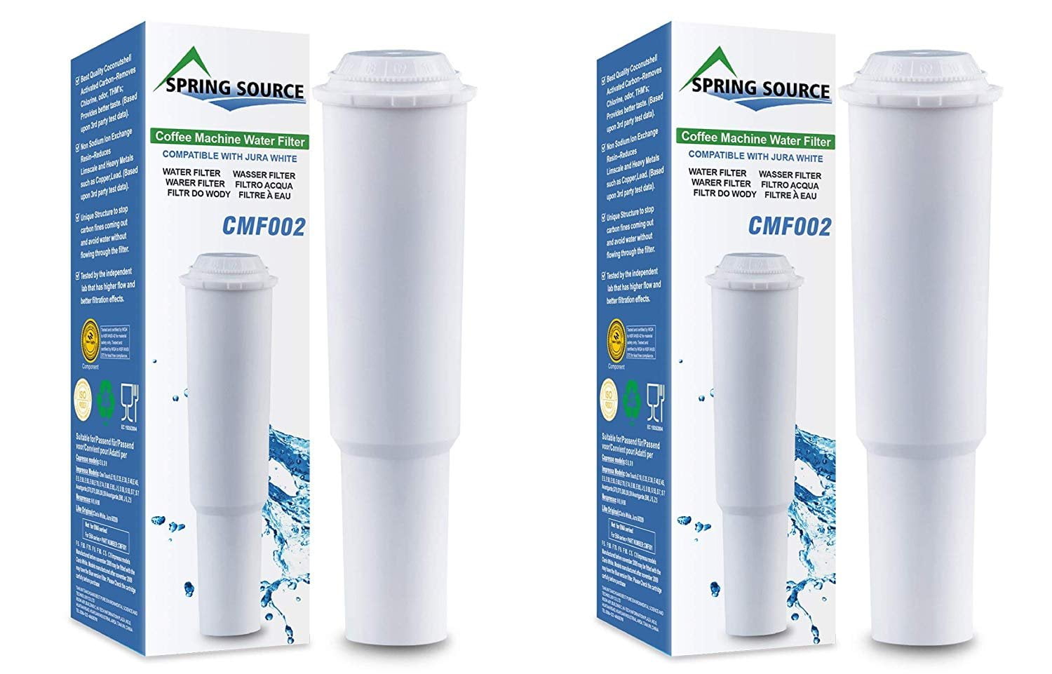 2Pack Spring Source CMF002 Coffee Machine Water Filter Replacement For