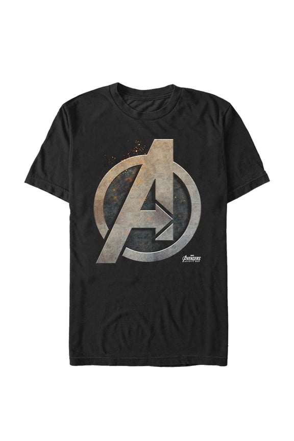Men's Marvel Avengers: Avengers: Infinity War Metal Logo  Graphic Tee Black X Large