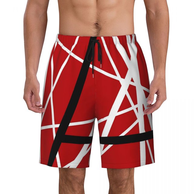 Shorts de Plage Imprimés Été Bleu et Blanc Hawaii Short de Course Confortable Personnalisé DIY