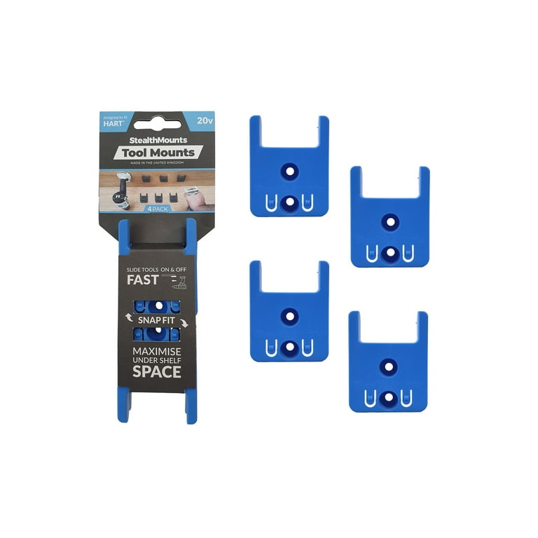 StealthMounts - Blue Tool Mounts for Battery Hart 20v 