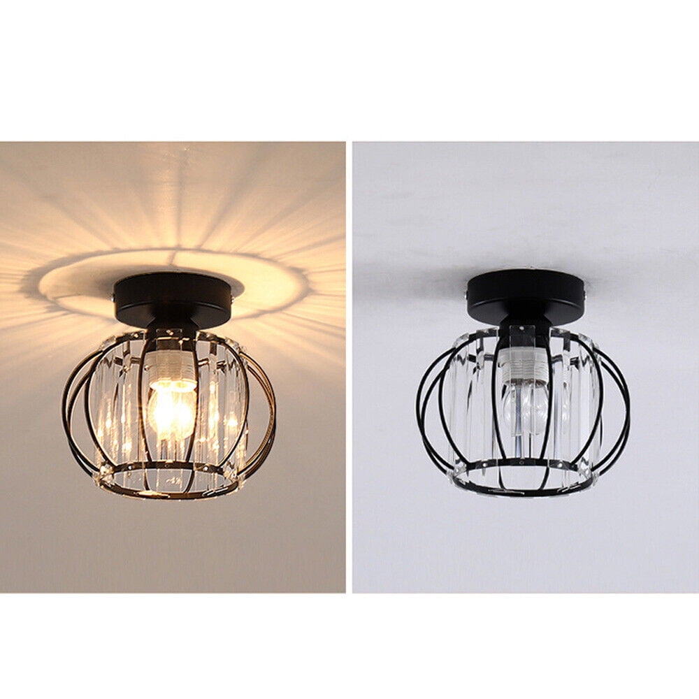 CNCEST Modern Flush Mount Pendant Chandelier Crystal Ceiling Light 20W