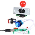thumbnail image 5 of Encodeur USB Sans Délai pour Jeux PC Joystick Rouge + 10x Boutons-Poussoirs LED Illuminés 5V pour Kits Arcade Joystick DIY Pièces Mame Raspberry Pi 2 3 3B, 5 of 5