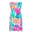 thumbnail image 2 of Odeerbi Kids Dress Teen Girls Cute Dresses Toddler Flower Multicolour Print Dress Baby 2024 Fashion Cute Sleeveless Dress Multicolor, 2 of 6