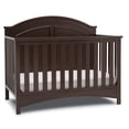 thumbnail image 3 of Delta Children Perry 6-in-1 Convertible Crib, Greenguard Gold Certified, Converts to Toddler Bed, Daybed, Sofa Bed & Full-Size Bed with/without Headboard, Fits Standard Crib Mattress, Walnut Espresso, 3 of 14