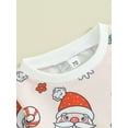 thumbnail image 6 of Suealasg Toddler Baby Girls Christmas Outfits Clothes 6M 1T 2T 3T Kids Girls Long Sleeve Santa Claus Print Sweatshirt Tops Pants Sets 2Piece Christmas Party Gift for Newborn Girls, 6 of 9