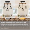 thumbnail image 6 of 3 - Light Kitchen Island Lighting  Pendant Light Fixtures over Table Wood Hanging Lamp with Metal Shades for Dining Table Living Room Hallway, 6 of 7