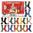 thumbnail image 1 of CJiaWei 12 Day Socks For Arrival Calendar Countdown To 2025 Arrival Calendar Festivals 12 Colorful Theme Socks, 1 of 5