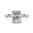 thumbnail image 2 of Solitaire Engagement Rings For Women | Center 8.5x6.5mm Radiant Cut Lab Created Moissanite Promise Ring in 14K White Gold Over Sterling Silver Jewelry Gift for Her, Ring Size 7.5, 2 of 6
