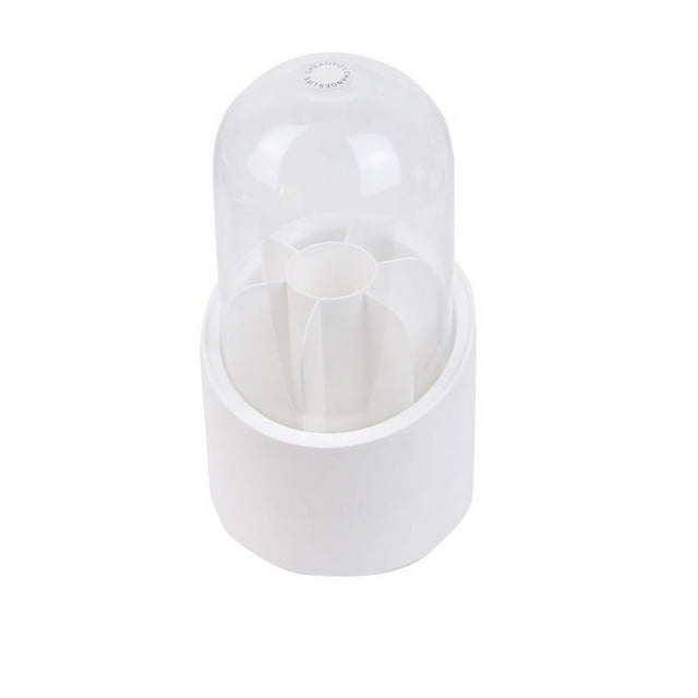 Makeup Brush Holder Organizer with Lid, Rotating Dustproof Make Up Brushes Container with Clear Acrylic Cover, Spinning Cosmetics Holders Storage Cup