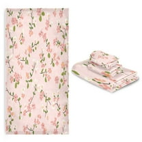 3 Pack Towel Set with Bath Towels, Hand Towels & Washcloths for Everyday Use Small Floral Pattern