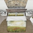 thumbnail image 3 of Designart 'Dramatic Sky Over Poppy Field' Rustic Duvet Cover Set, 3 of 4