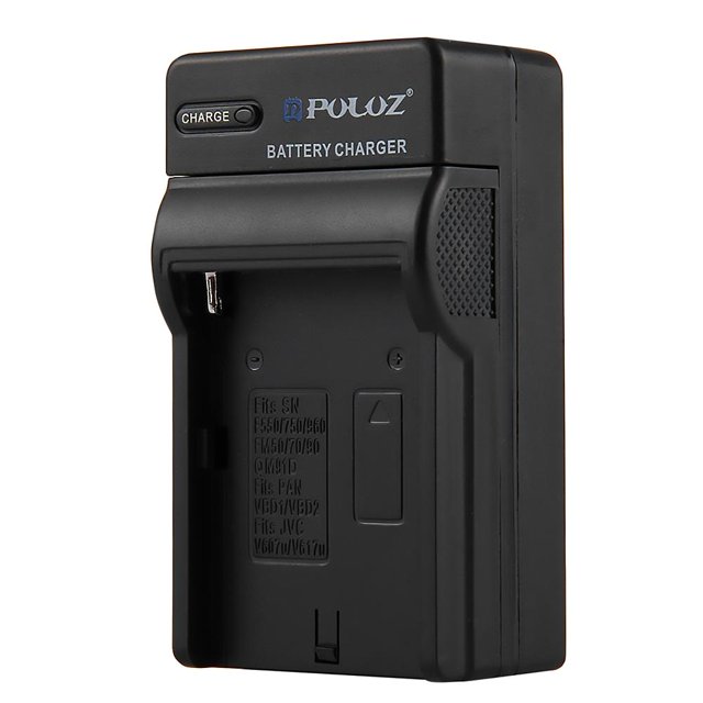 PULUZ PU2133 Cargador de batería de cámara con enchufe estadounidense para SONY NP-F550/F570/F750/F770 Tmvgtek Componentes de la computadora