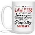 thumbnail image 3 of Funny Customized Lawyer Mug I'm A Lawyer My Level Of Sarcasm Coffee Mug, Lawyer Travel White Teacup 11Oz 15Oz, Graduation Gift For Men Women Friends Coworker, Unique Lawyer Cup Law Mug, 3 of 7