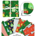 thumbnail image 3 of Soimoi Christmas Theme Print&nbsp;Precut 5-inch Cotton&nbsp;Fabric&nbsp;Quilting&nbsp;Squares&nbsp;Charm Pack DIY Patchwork Sewing Craft-Green, 3 of 7