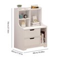 thumbnail image 4 of Anqidi Modern White Nightstand 2 Drawers Side Table Cabinet Wood End Table with Storage Shelf Bedroom Bedside Furniture, 4 of 10