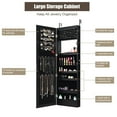 thumbnail image 5 of Gymax  Wall Door Mounted Lockable Jewelry Cabinet Armoire Organizer w/LED Black, 5 of 10