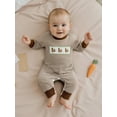 thumbnail image 5 of BemeyourBBs Boy Thanksgiving Stripe Romper Turkey Embroidery Long Sleeve Jumpsuit, 5 of 9
