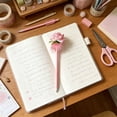 thumbnail image 6 of YiJuHui Artificial Rose Feather Pen, Decorative Ballpoint Pen with Flower Bouquet Design, Smooth Writing Holiday Gift Pen, Home Office Desk Decor Party Favor Writing Supplies, 6 of 6