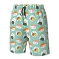 thumbnail image 5 of Naloa Kawaii Sushi Men's Beach Shorts, Surfing shorts, Swim trunks, Quick Dry Swim Trunks for Surfing Beach Fun - 3X-Large, 5 of 9