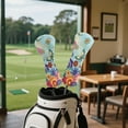 thumbnail image 4 of Yuyamidu Butterfly Golf Club Head Cover with Soft Lining Colorful Boho Flower Driver Headcover Waterproof PU Leather Golf Club Cover Golf Gift for Golfers, 4 of 7