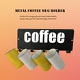thumbnail image 2 of Yeacher Metal Coffee Mug Holder Coffee Shaped Hook Rack 5 Hooks Hanging Coffee Cup Racks Wall-Mounted Nail-free Drilling Metal Hanger Storage Hook for Mug Display Organizer, 2 of 7