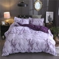 thumbnail image 1 of HAHDAXIA Super Soft Polyester Duvet Cover Set Rock Pattern Printed Pillowcase Bedding Set (Purple, Single), 1 of 6