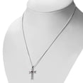 thumbnail image 3 of Women's Simulated Garnet Cross Celtic Knot 925 Sterling Silver Pendant Necklace, 3 of 6