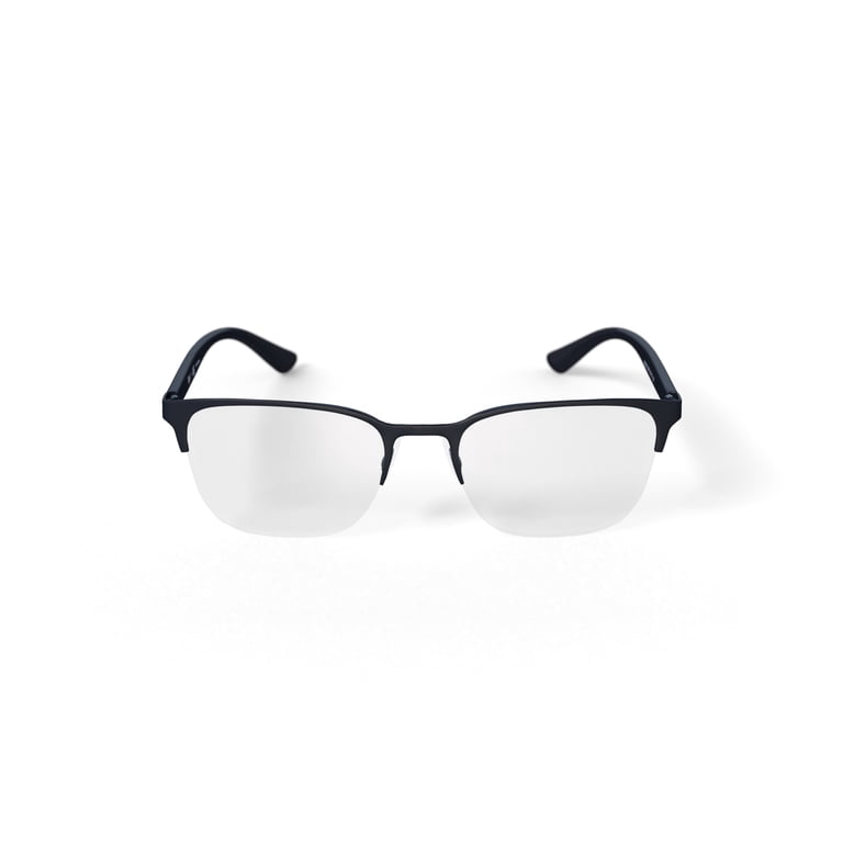 Ray-Ban Rimless Glasses with Black Case Ray-Ban Rimless Rectangle Sunglasses - Black | Editorialist main image 3
