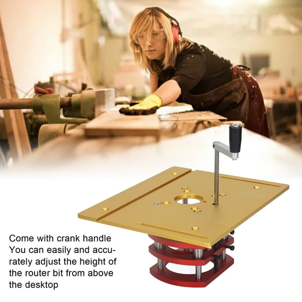 Router Lift With Top Plate Manual Router Lift Systems For 3 1 2 Diameter Motors 7 7 8 X 9 7 16 Router Plate Woodworking Router Table Insert