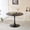 Black, variant on DRNANLIT 42.1" White Tulip Table, Mid-Century Round Dining Table, Metal Legs, Seats 4-6