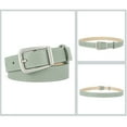 thumbnail image 5 of yunLCZ Women's Wide Belt Women Leather Belts for Jeans Pants Fashion Dress Belt for Women with Solid Pin Buckle PU Green One Size, 5 of 6