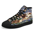 thumbnail image 7 of Texas Longhorn Happy New Year High Top Canvas Shoes Sneakers Black Size 12, 7 of 7