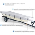 thumbnail image 3 of Waterproof Boat Cover, Trailerable Boat Cover 210D Heavy Duty Bass Boat Covers, 16FT All-Weather Mooring Cover Outdoor Protection Fits V-Hull, Tri-Hull, Runabout, Grey, 3 of 8