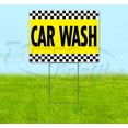 thumbnail image 1 of Car Wash (18" x 24") Yard Sign, Includes Metal Step Stake, 1 of 6
