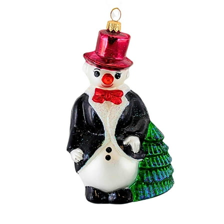 Christopher Radko Snowgent Glass Ornament Snowman Tux Christmas