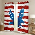 thumbnail image 2 of American Flag Blackout Curtains, Eagle Bird Curtains & Drapes Stars And Stripes Curtains Usa Memorial Day Window Treatments, American Independence Day Window Curtains 52''Wx63''L, 2 of 5
